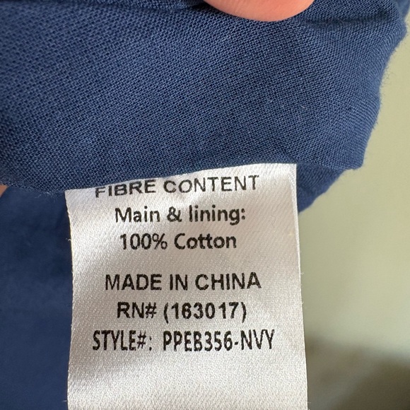 Princess Polly Dasha Mini Navy Dress 100% Cotton - Picture 7 of 9